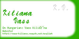 kiliana vass business card